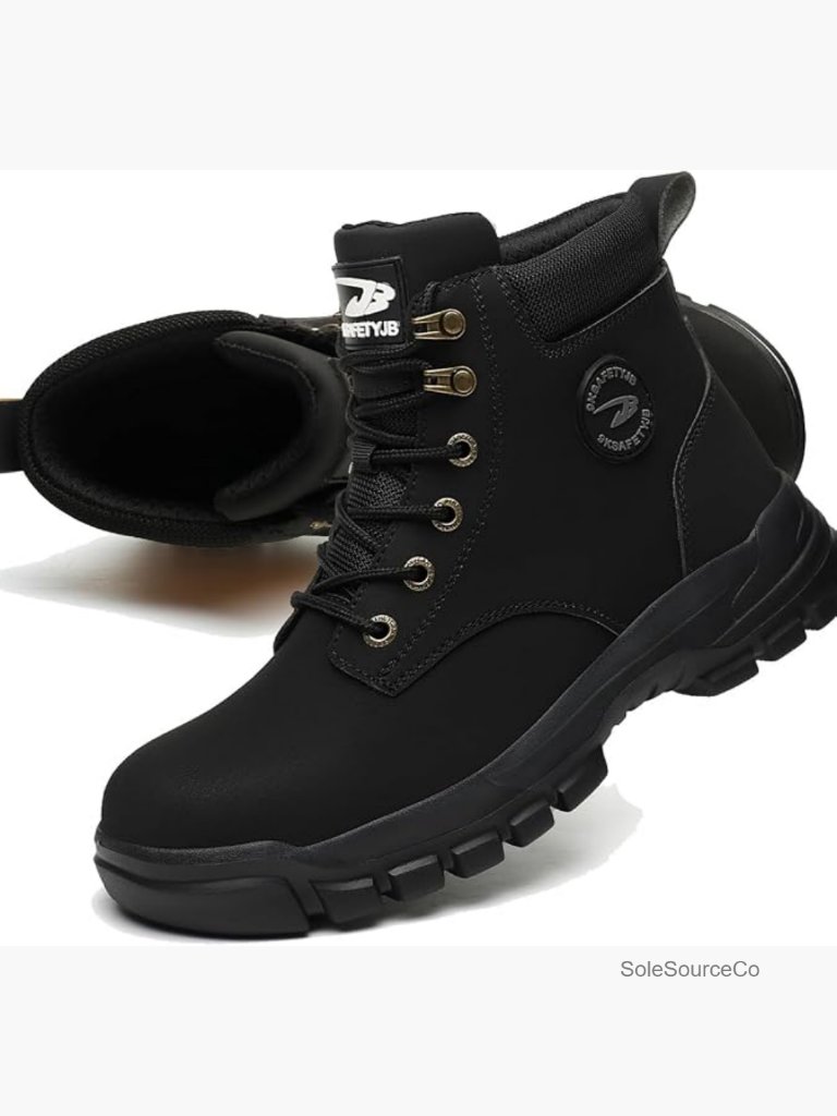 Steel Toe Waterproof Safety Boots Lightweight Composite Toe Leather Work Shoes